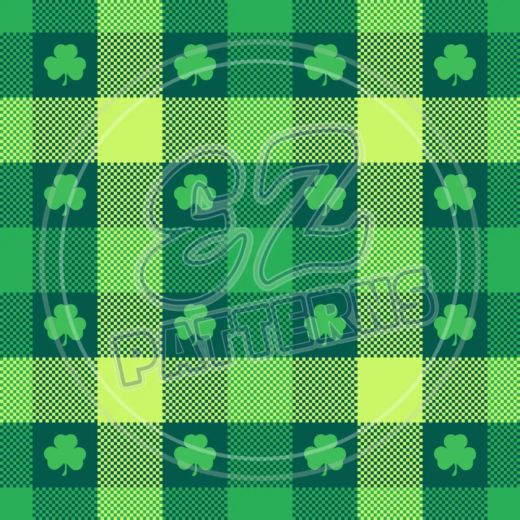 St. Pattys Plaid 001 Printed Pattern Vinyl