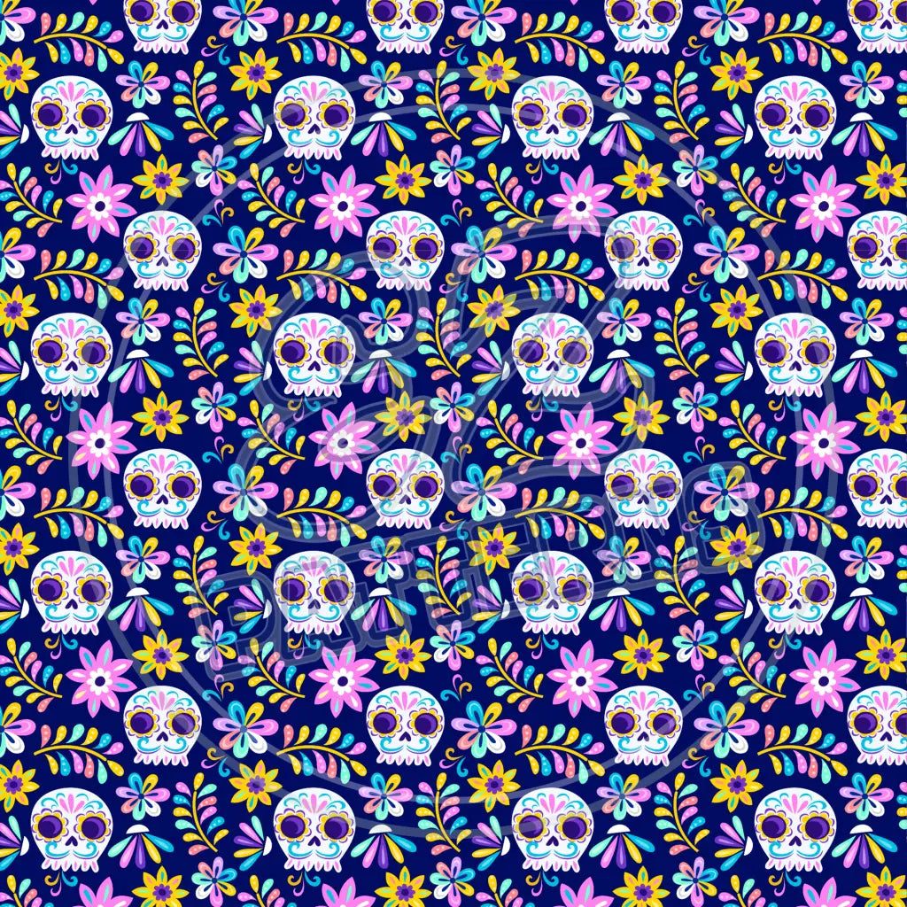 Sugar Skulls 005 Printed Pattern Vinyl