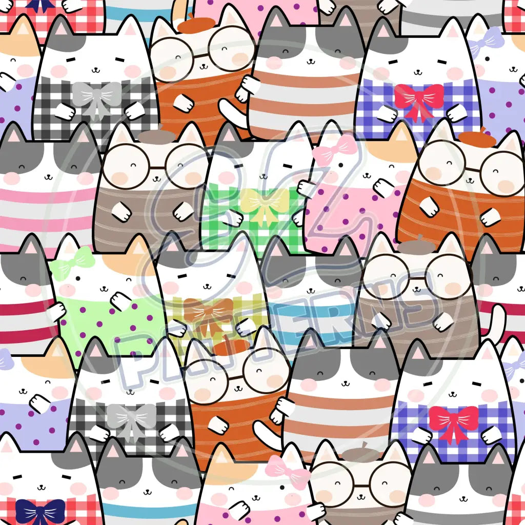 Summer Kit Cats 010 Printed Pattern Vinyl