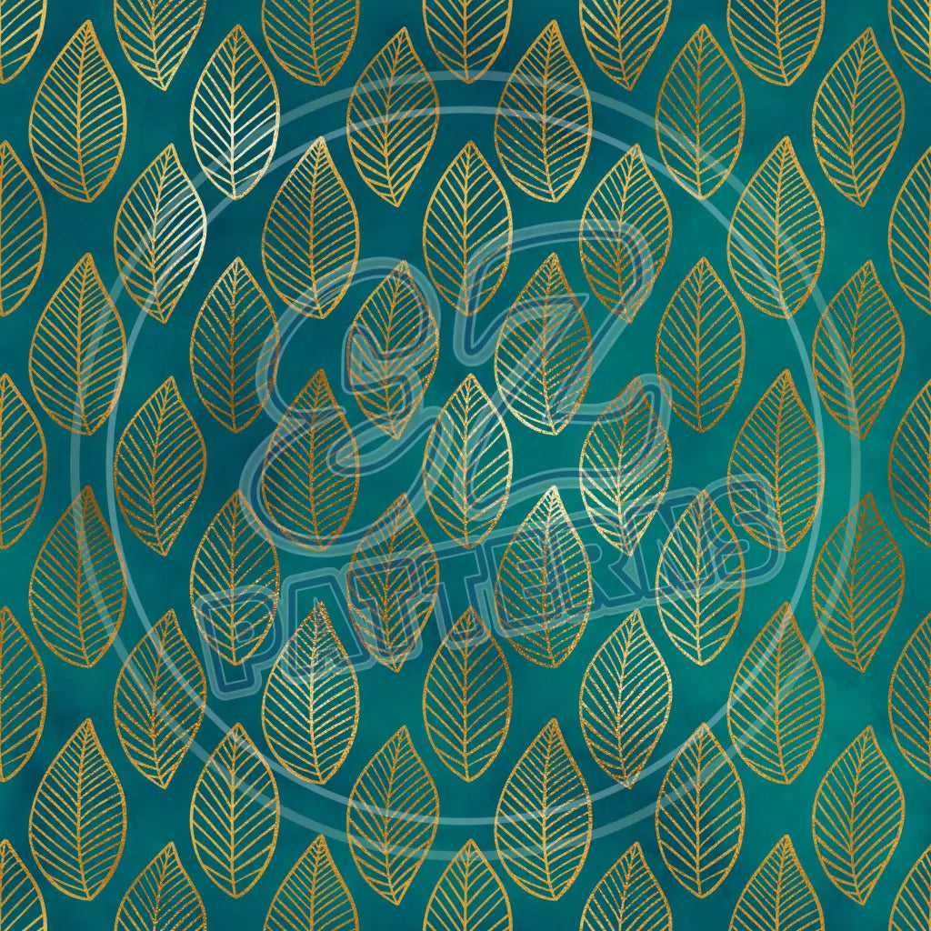 Teal Gold 008 Printed Pattern Vinyl