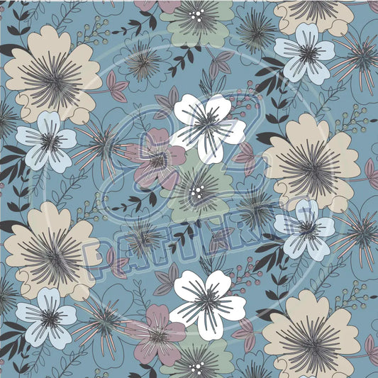 Vintage Bloom 001 Printed Pattern Vinyl