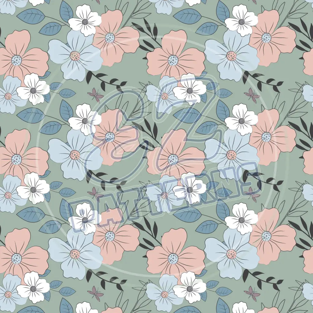 Vintage Bloom 002 Printed Pattern Vinyl