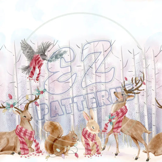 Woodland Christmas 006 Printed Pattern Vinyl